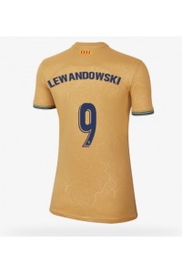 Barcelona Robert Lewandowski #9 Voetbaltruitje Uit tenue Dames 2022-23 Korte Mouw